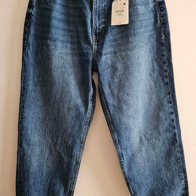 Bershka Women's High waisted Jeans - Blue - UK 14 on Productcaster.