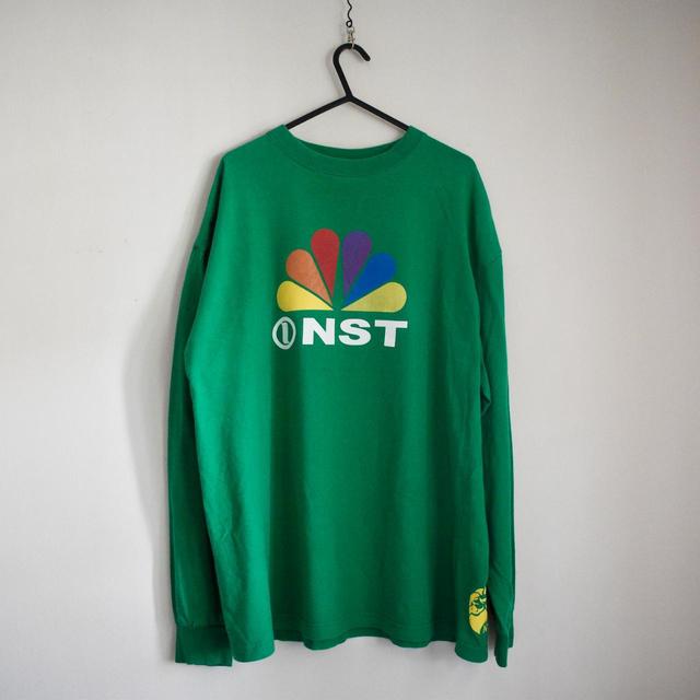 Preloved Men's Sweatshirt - Green/Multi - XL on Productcaster.