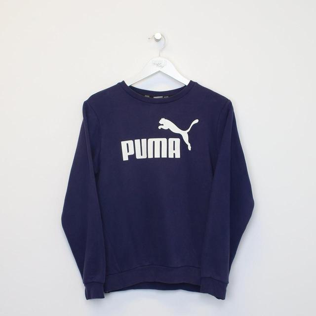 Puma Men's Sweatshirt - Blue - S on Productcaster.