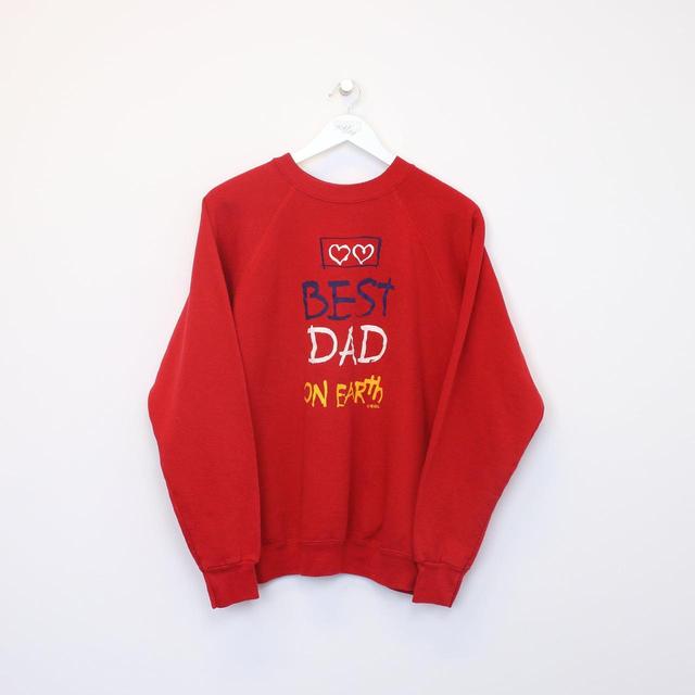 Vintage Men's Sweatshirt - Red - M on Productcaster.