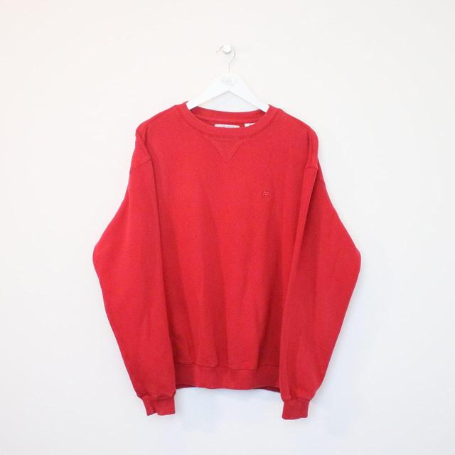 Fila Men's Sweatshirt - Red - M on Productcaster.