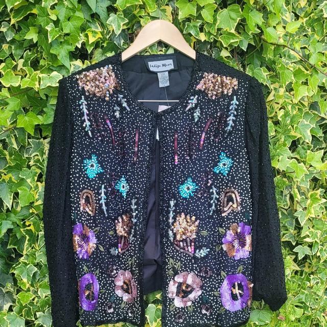 Indigo Moon Women's Embellished Jacket - Black/Multi - UK 16 on Productcaster.