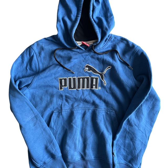 Puma Men's Hoodie - Blue - M on Productcaster.