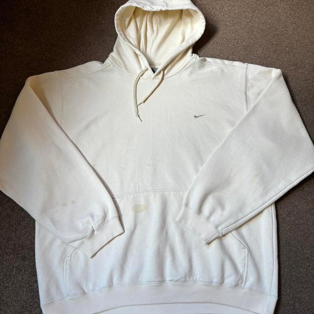 Nike Men's Hoodie - White/Cream - L on Productcaster.