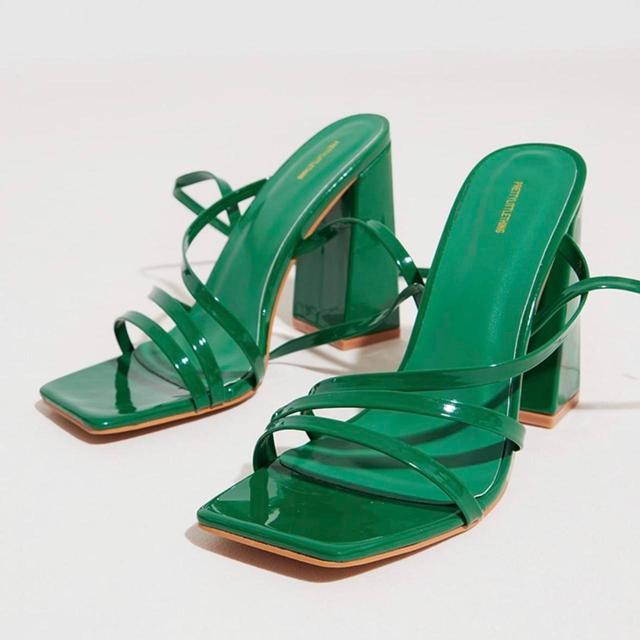 PrettyLittleThing Women's Footwear - Green - UK 7 on Productcaster.