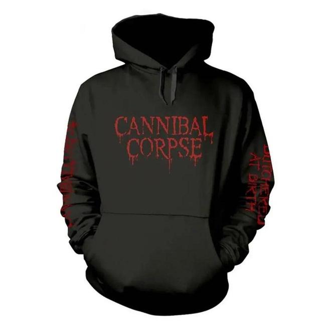 Vintage Men's Hoodie - Black/Red - XL on Productcaster.