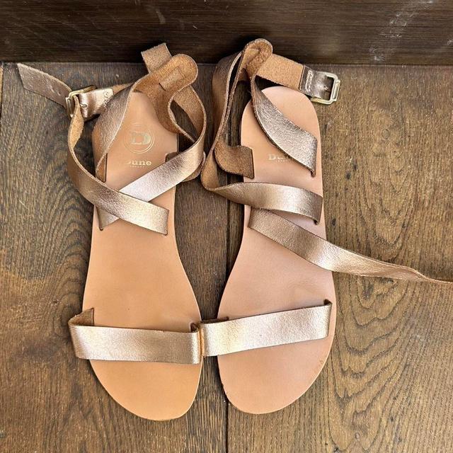 Dune Women's Sandals - Gold/Tan - UK 6 on Productcaster.