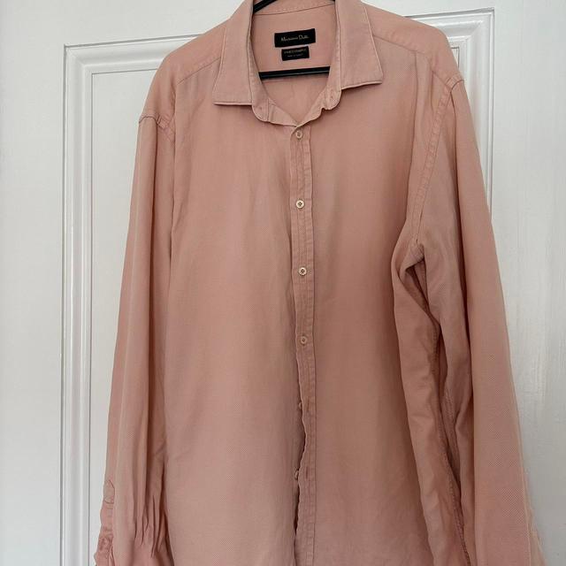 Massimo Dutti Men's Shirt - Pink - L on Productcaster.