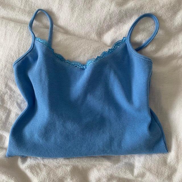 Vintage Women's Crop top - Blue/Navy - 6 on Productcaster.