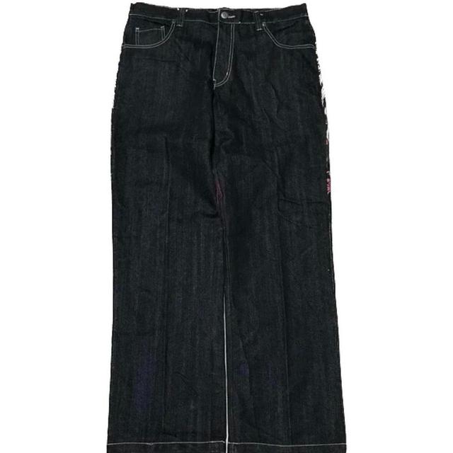 Men's Jeans - Black/Red - L on Productcaster.