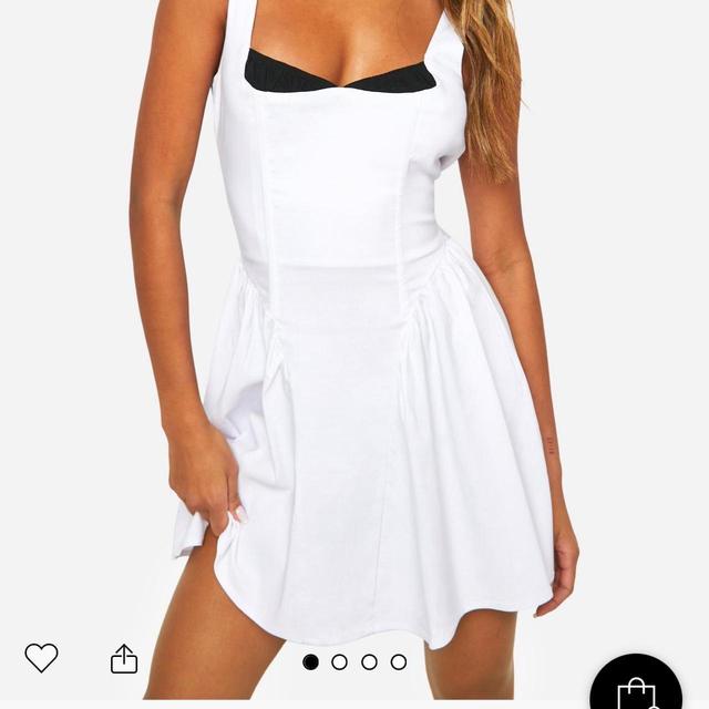 Boohoo Women's Dress - White/Black - 8 on Productcaster.