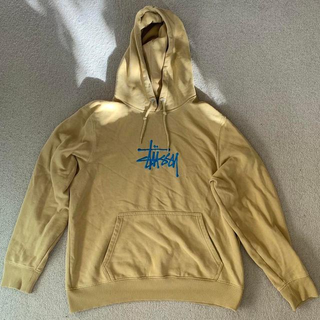 Stüssy Men's Hoodie - Yellow/Blue - M on Productcaster.