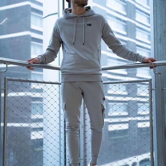 Designer Men's Hoodie - Grey - S on Productcaster.