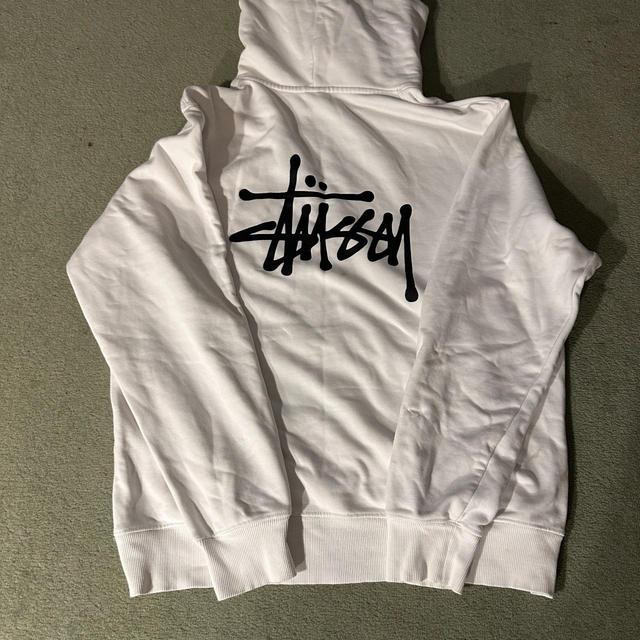 Stüssy Men's Hoodie - White - M on Productcaster.