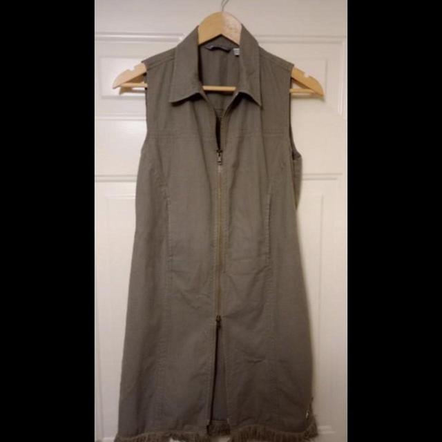 Vintage Women's Mini Dress - Khaki - M on Productcaster.