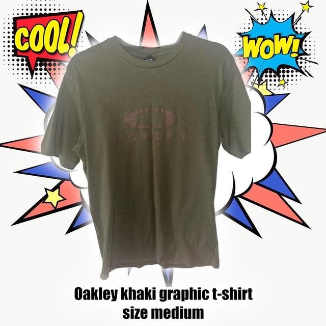 Oakley Men's T-shirt - Green/Khaki - M on Productcaster.