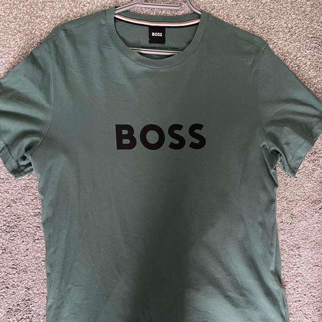 BOSS Men's T-shirt - Green - S on Productcaster.