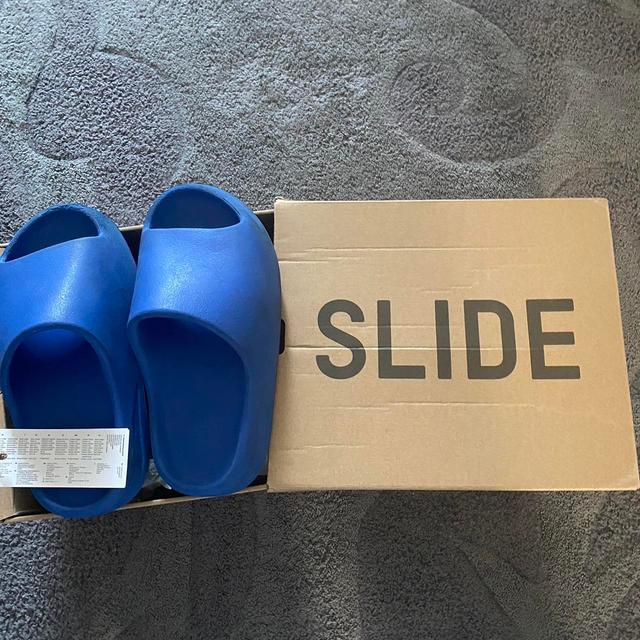 Yeezy Men's Slides - Blue - UK 3 on Productcaster.