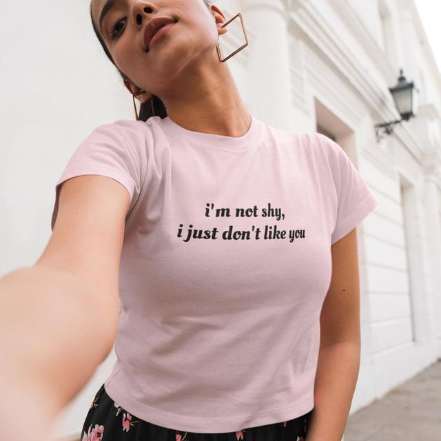 Custom Women's Crop top - Pink - S on Productcaster.