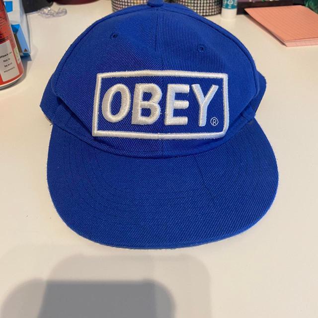 Obey Men's Caps - Blue/White on Productcaster.