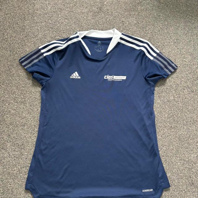 Adidas Men's T-shirt - Navy/White - M on Productcaster.