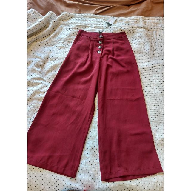 Primark Women's Trousers - Red/Burgundy - UK 4 on Productcaster.