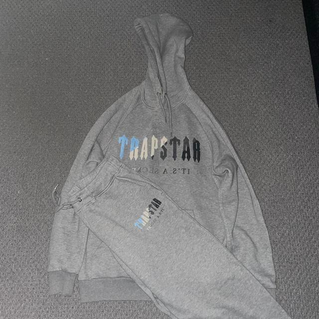 Trapstar Men's Jumpsuit - Grey/Blue - M on Productcaster.