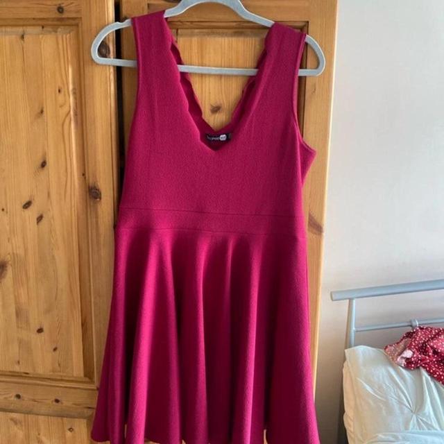 Boohoo Women's Dress - Burgundy - 14 on Productcaster.