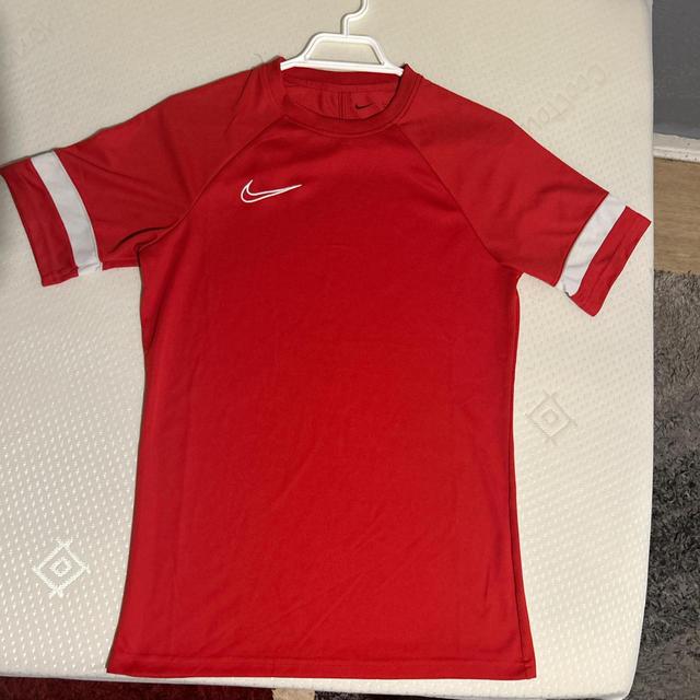 Nike Men's T-shirt - Red/White - S on Productcaster.