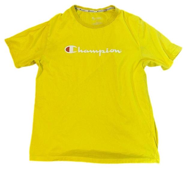 Champion Men's T-shirt - Yellow - XL on Productcaster.