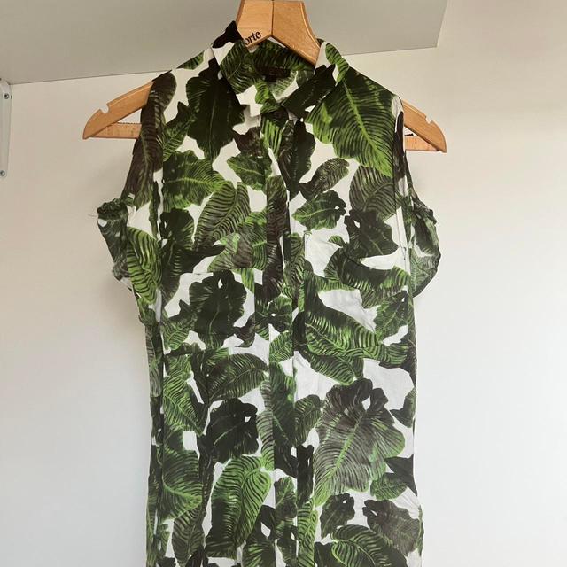 Topshop Women's Shirt Dress - Green - 6 on Productcaster.