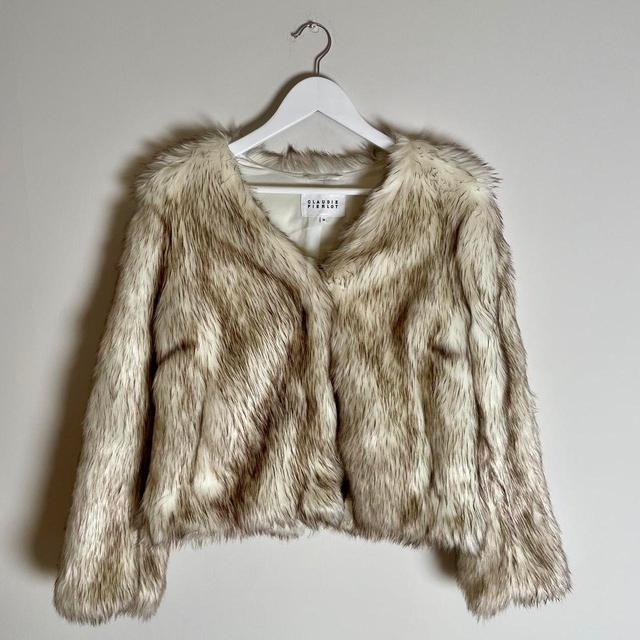 Claudie Pierlot Women's Faux fur Jacket - Cream/Tan - UK 36 on Productcaster.