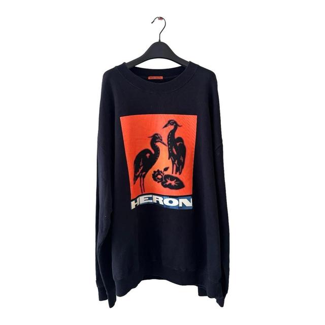 Heron Preston Men's Hoodie - Black/Orange - XL on Productcaster.