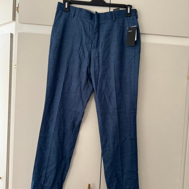 H&M Men's Tailored trousers - Blue/Navy on Productcaster.