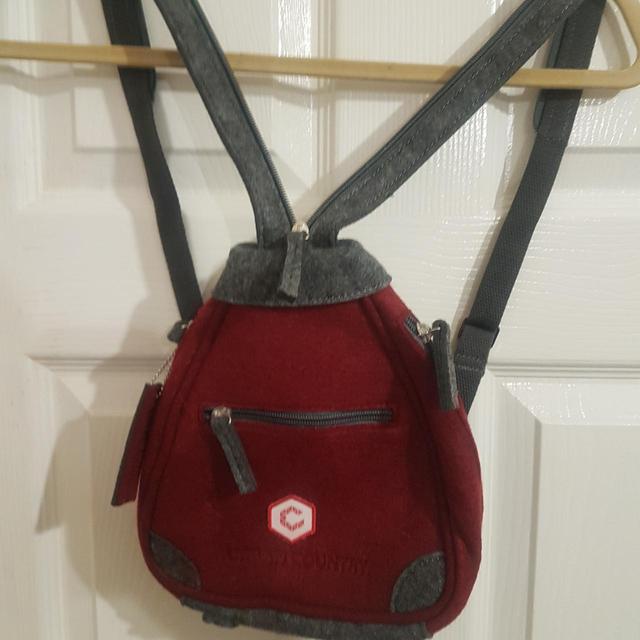 Women's Backpacks - Burgundy/Grey on Productcaster.