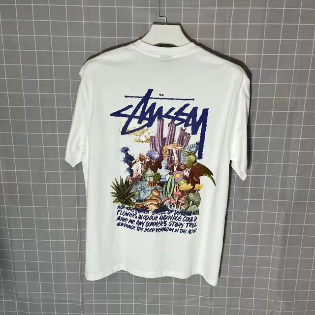 Stüssy Men's T-shirt - White - M on Productcaster.