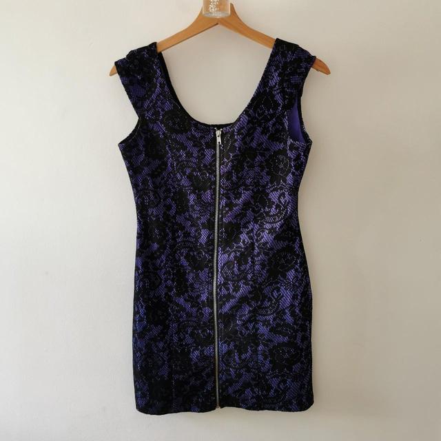 H&M Women's Dress - Black/Purple - 14 on Productcaster.