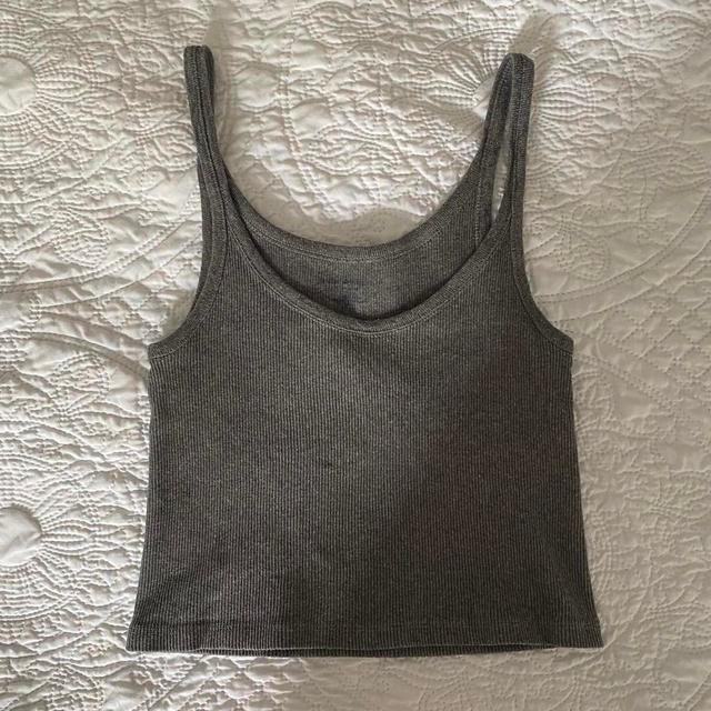 Brandy Melville Women's Crop top - Grey - One size on Productcaster.