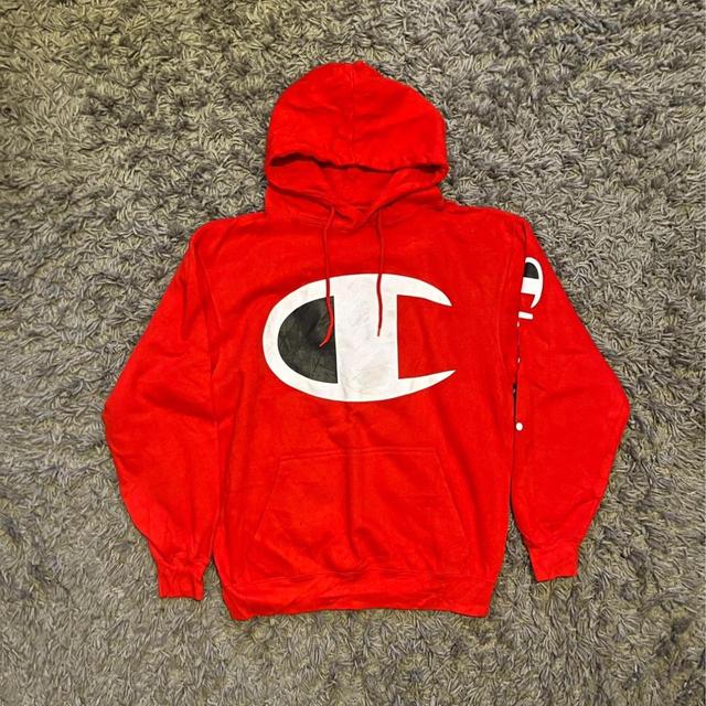 Champion Men's Hoodie - Red - M on Productcaster.