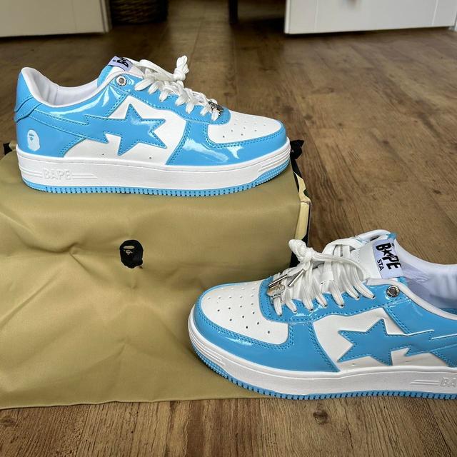 BAPE Men's Trainers - Blue/White - UK 8 on Productcaster.