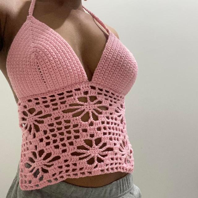 Handmade Women's Top - Pink - 6 on Productcaster.