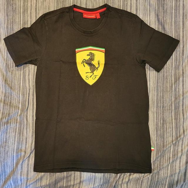 Ferrari Men's T-shirt - Black - S on Productcaster.