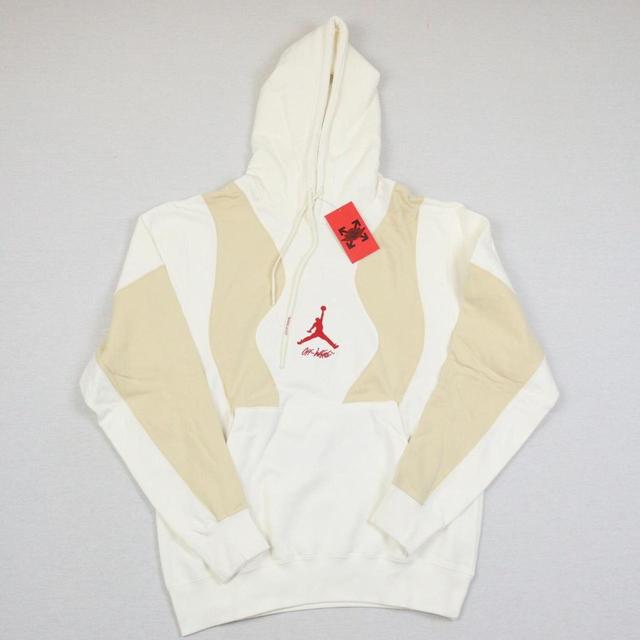 Off-White Men's Hoodie - Cream/White - M on Productcaster.