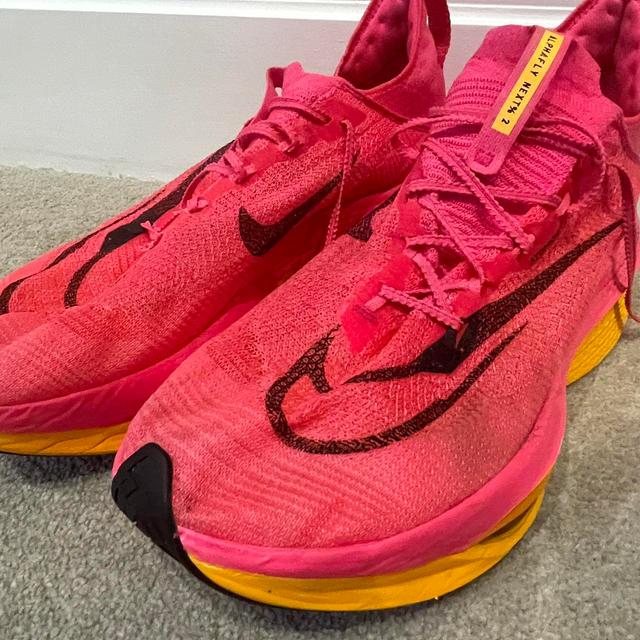 Nike Men's Trainers - Pink/Yellow - UK 14 on Productcaster.