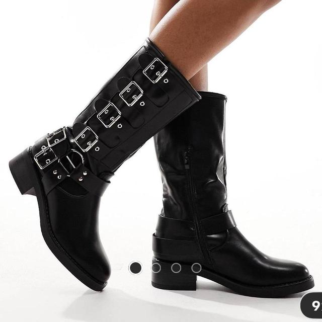 ASOS Women's Biker Boots - Black - UK 3 on Productcaster.