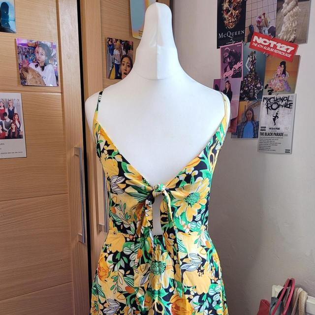 Women's A-line Dress - Yellow/Green - L on Productcaster.