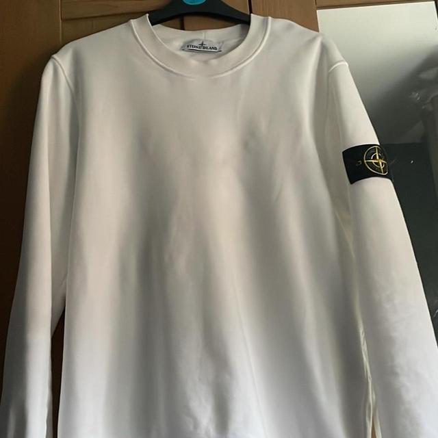 Stone Island Men's Sweatshirt - White - S on Productcaster.