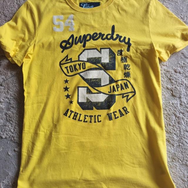 Superdry Men's T-shirt - Yellow - S on Productcaster.