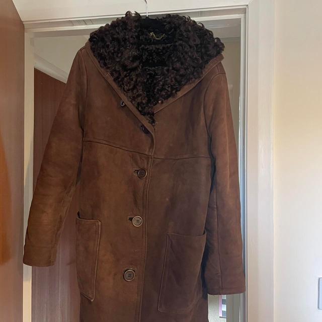 Vintage Women's Suede Jacket - Brown - UK 10 on Productcaster.