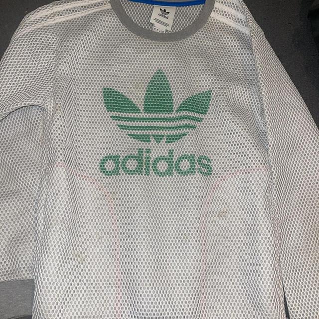 Adidas Men's Jumper - White/Green - XS on Productcaster.